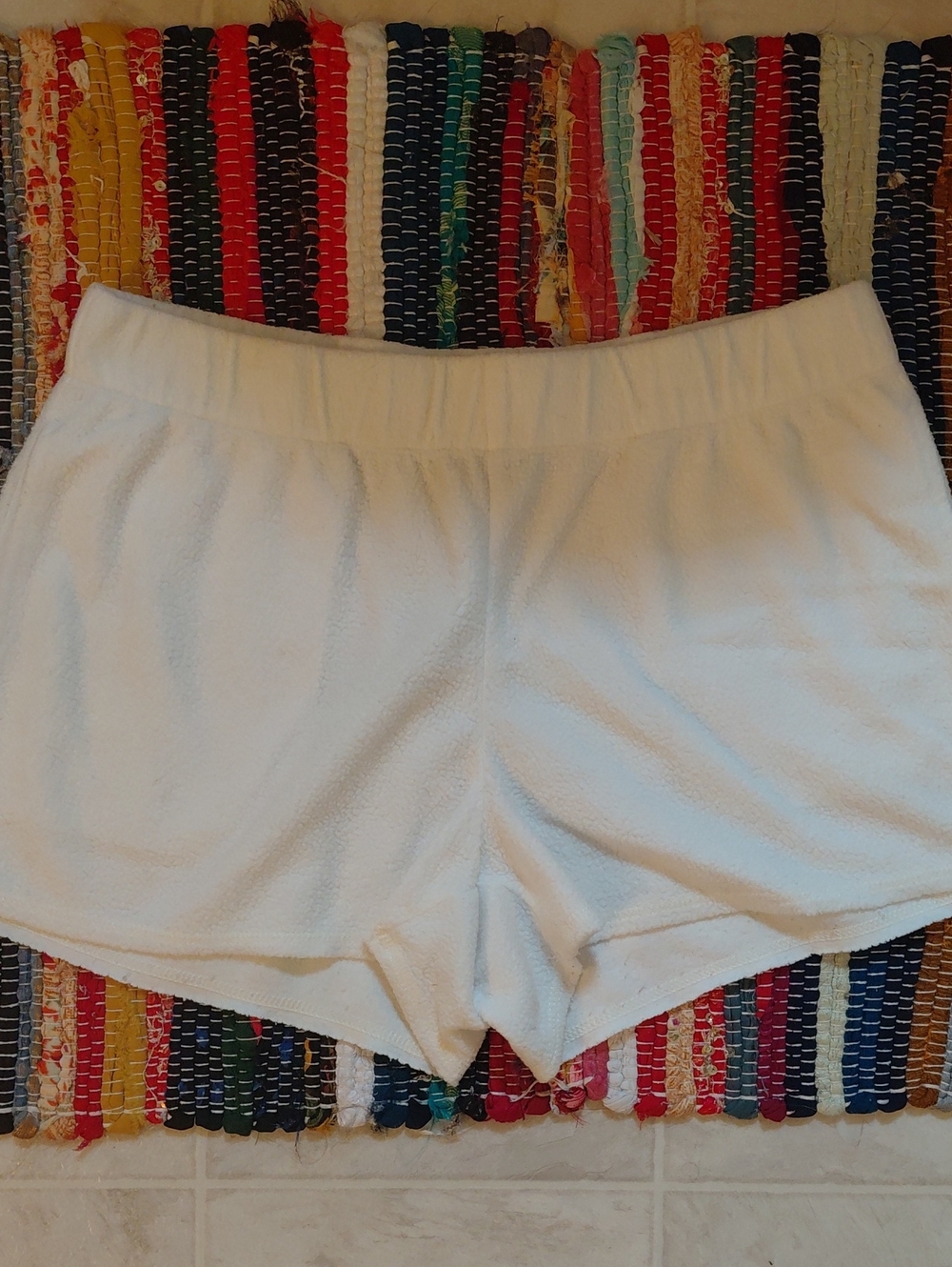 Aerie White Terry Lounge Shorts